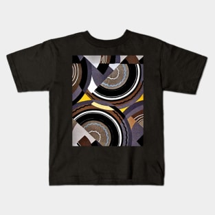 Vintage Cubist Pattern Kids T-Shirt